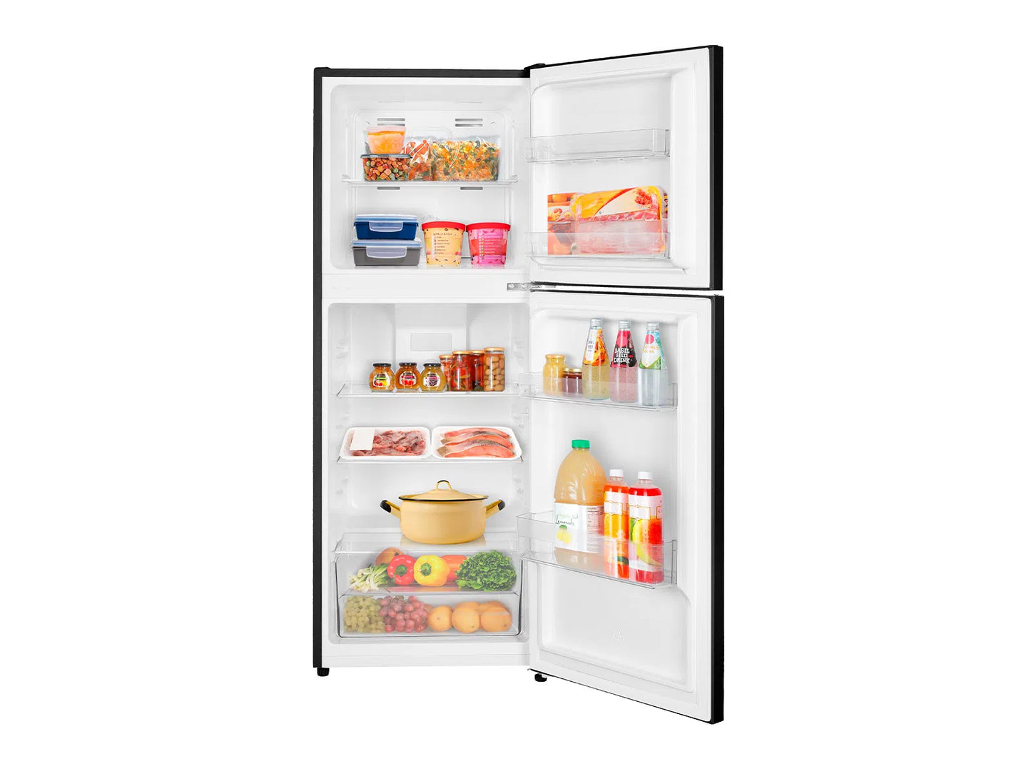 TCL 197L black top mount fridge