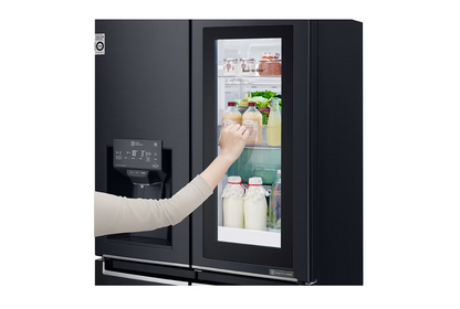 LG GFV570MBL 508L Slim French Door Fridge InstaView Matte Black Freezer