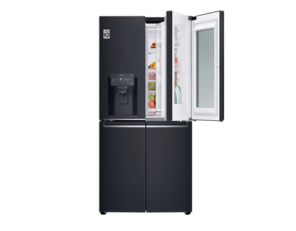 LG GFV570MBL 508L Slim French Door Fridge InstaView Matte Black Freezer