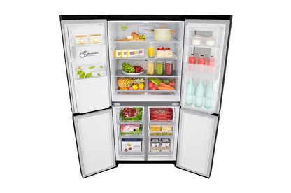 LG GFV570MBL 508L Slim French Door Fridge InstaView Matte Black Freezer