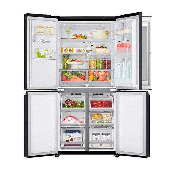 LG GFV570MBL 508L Slim French Door Fridge InstaView Matte Black Freezer