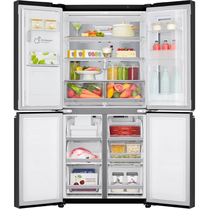 LG GFV570MBL 508L Slim French Door Fridge InstaView Matte Black Freezer