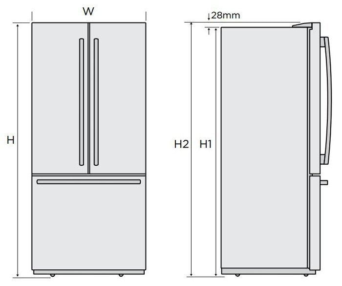 Westinghouse 524L Stainless Steel French Door -  Seconds