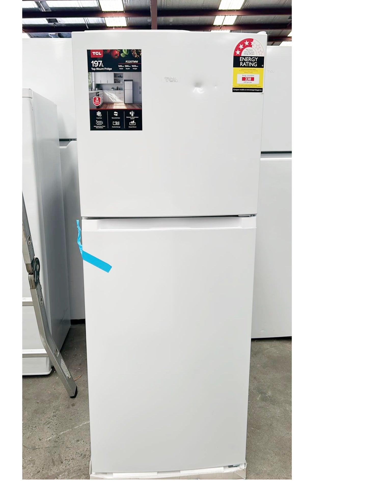 TCL 198L Top mount fridge