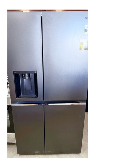 LG 635L Side by Side fridge Matt Black - Seconds