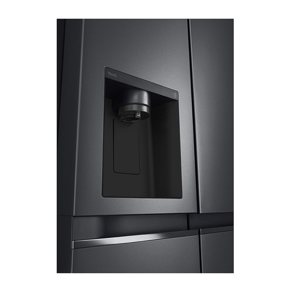 LG 635L Side by Side fridge Matt Black - Seconds