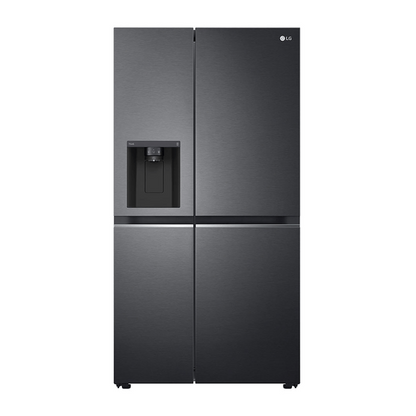 LG 635L Side by Side fridge Matt Black - Seconds