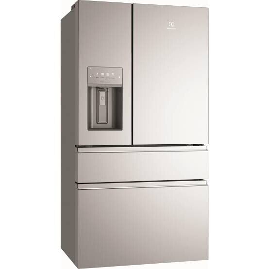 Electrolux 609lt Silver French door fridge with water dispenser and ice - Seconds