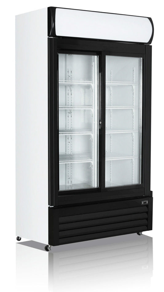 Eurotag AD-1000DF 1000LT Upright glass commercial display deli drink fridge