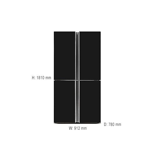 Hisense 695L Black French door twin cooling LED fridge - Seconds