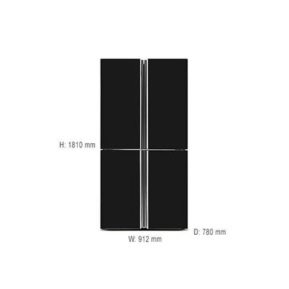 Hisense 695L Black French door twin cooling LED fridge - Seconds